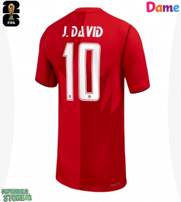 Canada Jonathan David #10 Replika Hjemmebanetrøje Dame VM 2026 Kortærmet
